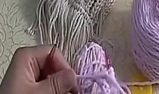 双元宝针围巾的织法